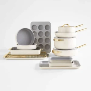 Utenzo Home Cream Full Kitchen Bakeweare & Cookware Set